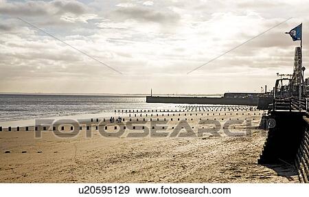 Stock Photo - Bridlington beach, Yorkshire, England. Fotosearch