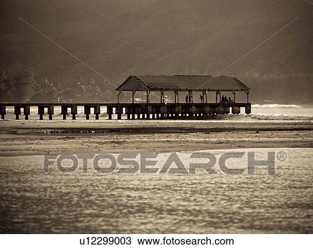 Covered pier, Kaui, Hawaii View Large Photo Image Stock Image - Covered pier, Kaui, Hawaii. Fotosearch
