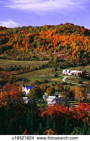 East Orange Village in fall, Vermont, New England, U. S. A. View Large Photo Image Picture - East Orange Village in fall, Vermont, New England, U. S. A.. Fotosearch