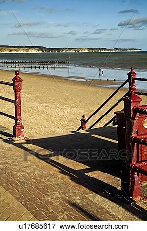 Stock Photo - Entrance to the beach, Bridlington, England. Fotosearch