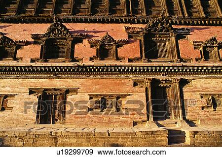 Stock Photo - Façade of the Royal Palace, Bhaktapur, Nepal. Fotosearch