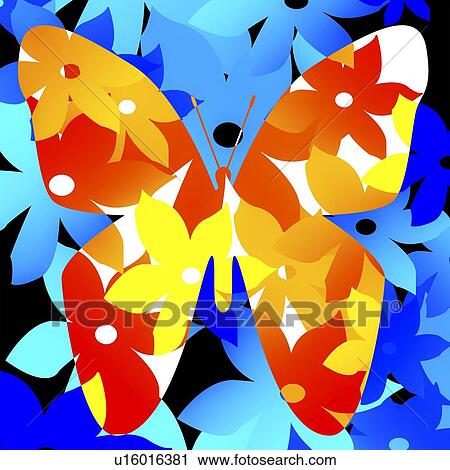 Floral pattern in shape of butterfly View Large Photo Image Stock Image - Floral pattern in shape of butterfly. Fotosearch