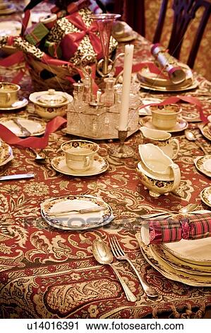 Stock Image - Formal table setting. Fotosearch