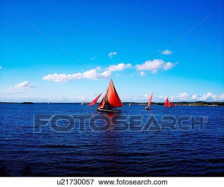 Stock Photo - Galway Hookers, Kinvara, Co Galway, Ireland. Fotosearch
