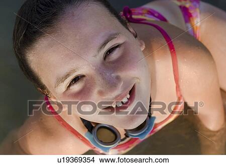 Picture - Girl in the water. Fotosearch