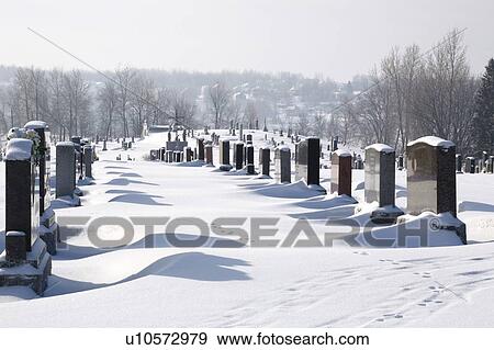 Graveyard in winter View Large Photo Image Stock Photo - Graveyard in winter. Fotosearch