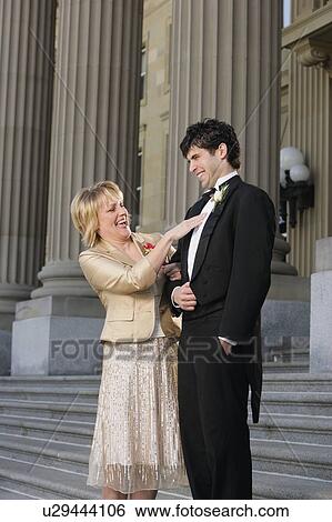 Groom with his mother View Large Photo Image Stock Photograph - Groom with his mother. Fotosearch