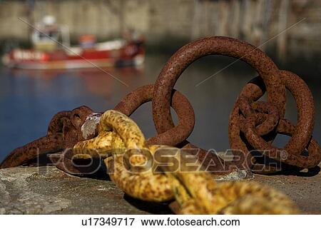 Harbour with mooring and fishing boat View Large Photo Image Stock Photo - Harbour with mooring and fishing boat . Fotosearch