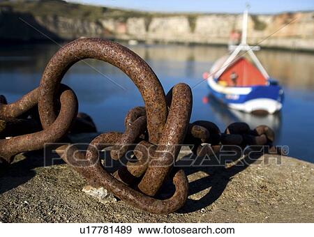 Harbour with mooring and fishing boat View Large Photo Image Stock Photo - Harbour with mooring and fishing boat . Fotosearch