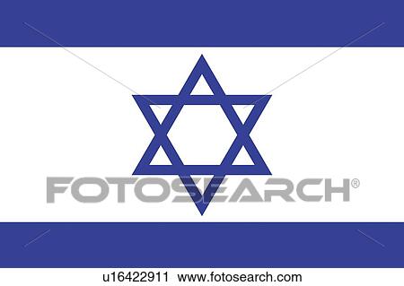 Stock Image - Israeli flag. Fotosearch