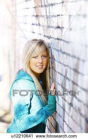 Stock Image - Portrait of a teenage girl. Fotosearch