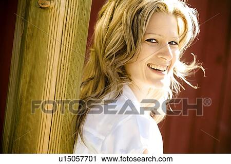 Stock Image - Portrait of a woman. Fotosearch