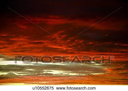 Red sky at sunset View Large Photo Image Stock Photography - Red sky at sunset. Fotosearch