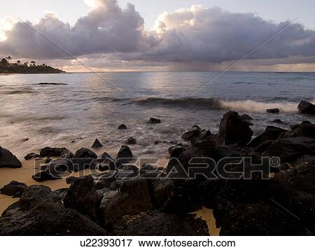 Rocks on the shore, Poipu, Kauai, Hawaii View Large Photo Image Stock Photo - Rocks on the shore, Poipu, Kauai, Hawaii. Fotosearch