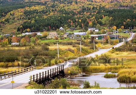 Small town near Cheticamp, Cape Breton Highlands, Nova Scotia, Canada View Large Photo Image Stock Image - Small town near Cheticamp, Cape Breton Highlands, Nova Scotia, Canada. Fotosearch