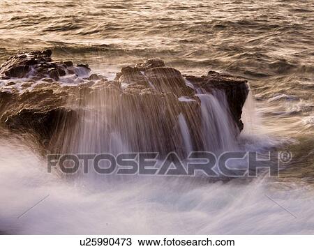 Stock Image - Spouting Horn, Kauai, Hawaii . Fotosearch