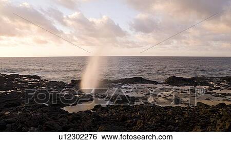 Spouting Horn, Kauai, Hawaii View Large Photo Image Stock Photograph - Spouting Horn, Kauai, Hawaii . Fotosearch