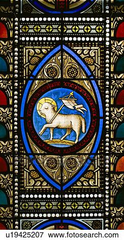 Stained glass window in a church View Large Photo Image Stock Photo - Stained glass window in a church. Fotosearch