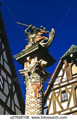 Statue in Rothenburg ob der Tauber, Romantic Road, Germany View Large Photo Image Stock Photograph - Statue in Rothenburg ob der Tauber, Romantic Road, Germany. Fotosearch