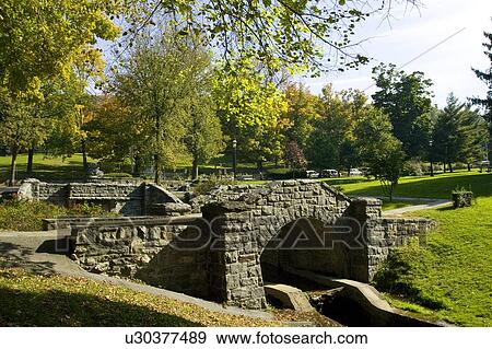 Stone bridge in Tarrytown, New York, USA View Large Photo Image Stock Photo - Stone bridge in Tarrytown, New York, USA. Fotosearch