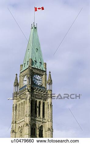 The clock tower of the centre block of the Canadian parliament buildings, Ottawa, Ontario, Canada View Large Photo Image Stock Image - The clock tower of the centre block of the Canadian parliament buildings, Ottawa, Ontario, Canada. Fotosearch