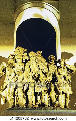 Stock Image - The Response Canadian War Memorial, Ottawa, Ontario, Canada. Fotosearch