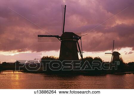 Windmills at Kinderdijk, Netherlands View Large Photo Image Picture - Windmills at Kinderdijk, Netherlands. Fotosearch