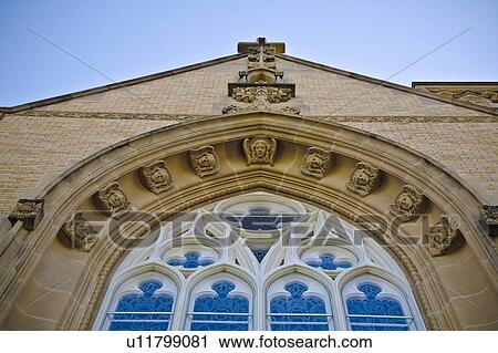 Stock Image - Windows on an historic building. Fotosearch