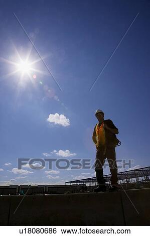 Stock Photograph - A construction worker. Fotosearch