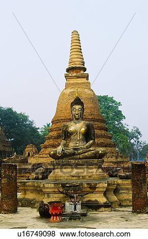 Stock Photo - Buddha at Sukhothai Historical Park in Sukhothai, Thailand. Fotosearch