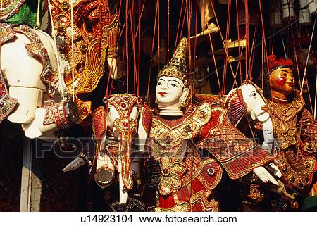 Picture - Display of marionettes, Chiang Mai, Thailand. Fotosearch