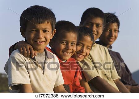 Stock Photograph - Group of boys. Fotosearch