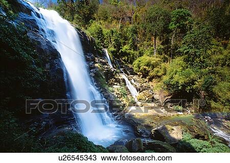 Stock Image - Mae Klang Falls at Doi Inthanon National Park, Thailand . Fotosearch