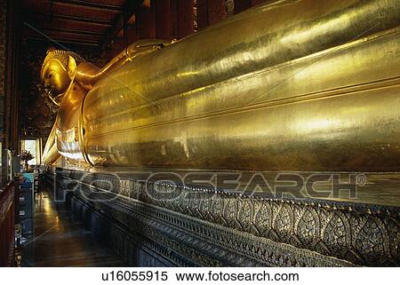 Reclining Buddha at Wat Po, Bangkok, Thailand View Large Photo Image Stock Photography - Reclining Buddha at Wat Po, Bangkok, Thailand. Fotosearch