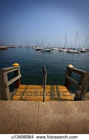 Picture - Sailboats in harbor. Fotosearch