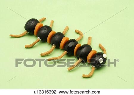Studio shot of food shaped as a caterpillar View Large Photo Image Stock Image - Studio shot of food shaped as a caterpillar. Fotosearch