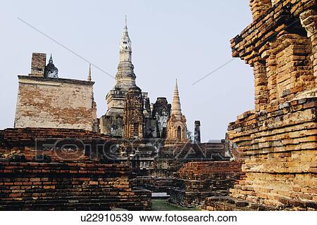 Sukhothai Historical Park in Sukhothai, Thailand View Large Photo Image Stock Photo - Sukhothai Historical Park in Sukhothai, Thailand . Fotosearch