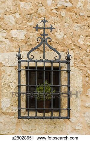 Traditional Window in Castilla, La Mancha, Spain View Large Photo Image Stock Image - Traditional Window in Castilla, La Mancha, Spain . Fotosearch