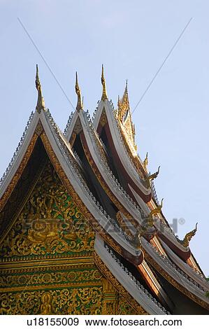 Wat Ho Prabang Temple, Luang Prabang, Laos View Large Photo Image Stock Photo - Wat Ho Prabang Temple, Luang Prabang, Laos. Fotosearch