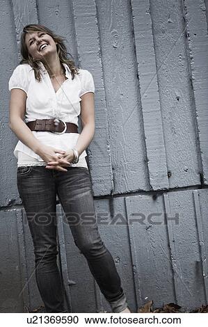 Woman laughing View Large Photo Image Stock Image - Woman laughing. Fotosearch
