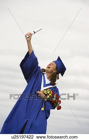 Woman with her diploma View Large Photo Image Stock Image - Woman with her diploma. Fotosearch
