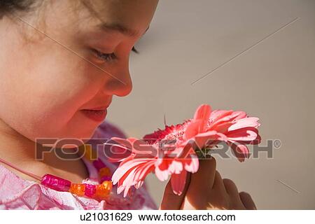 Child with flower View Large Photo Image Stock Photo - Child with flower. Fotosearch