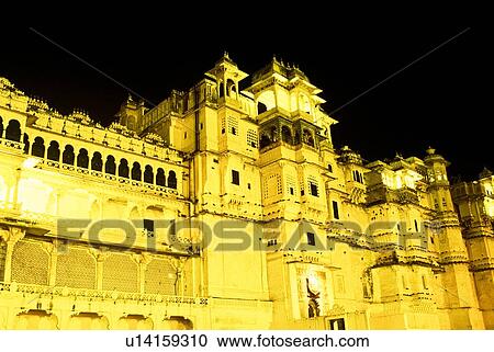 City Palace at night, Udaipur, Rajasthan, India View Large Photo Image Stock Image - City Palace at night, Udaipur, Rajasthan, India. Fotosearch