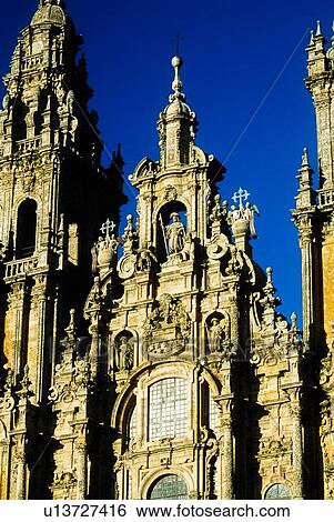 Stock Photograph - Detail of Santiago De Compostela Cathedral, Galicia, Spain. Fotosearch