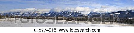 Stock Photo - Elk Valley, British Columbia in winter. Fotosearch