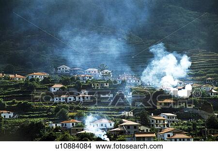 Houses in village, Madeira, Portugal View Large Photo Image Picture - Houses in village, Madeira, Portugal. Fotosearch