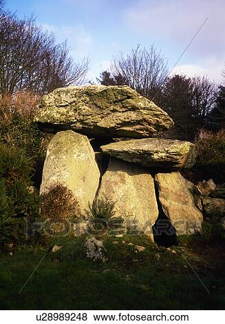 Stock Photo - Knockeen Dolmen, Tramore, Co Waterford, Ireland. Fotosearch
