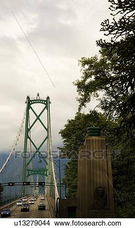 Lions Gate Bridge, North Vancouver, BC View Large Photo Image Picture - Lions Gate Bridge, North Vancouver, BC. Fotosearch