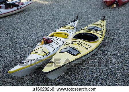 Sea kayaks View Large Photo Image Stock Photo - Sea kayaks. Fotosearch