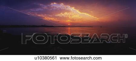 Sunset on Dublin Bay, Co Dublin, Ireland View Large Photo Image Stock Image - Sunset on Dublin Bay, Co Dublin, Ireland. Fotosearch